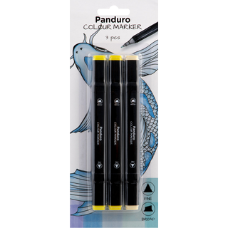 Panduro colour markers 3-pack – Yellow tones #35, 37, 141
