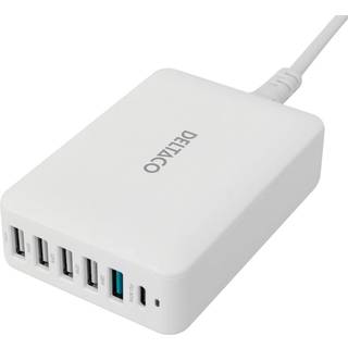 Deltaco 60V USB Ladestation - USB-A/USB-C - 6 porte