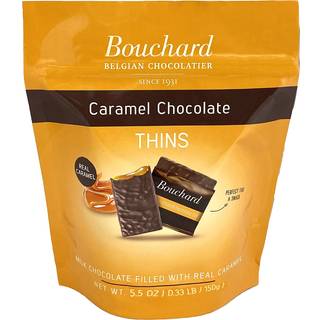 Bouchard Thins Karamel Chokolade - 10 gr. pr. kuvert (pose á 600 gr.)
