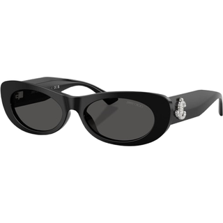 Jimmy Choo Kvinde JC5038BU 500087 Solbriller Acetat Sort Grå Rund Normal