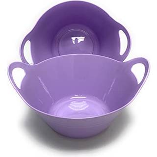 MINTRA Hjemplastikskåle med håndtag (4,5L stor 2pk lavendel)