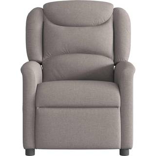 Massagestol Stof Gråbrun - Ja / Eldrevet tilbagelæningsfunktion