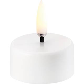 UYUNI LED fyrfadslys, genopladelig, H2,3 cm, hvid