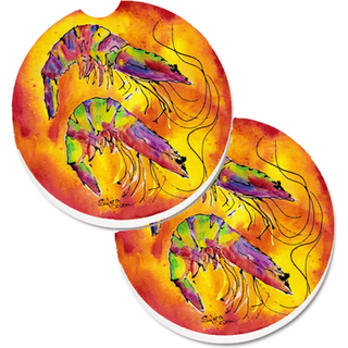 """" Carolines skatte lyse rejer på rødt sæt med 2 kop indehaver af biler 8378CARC 2.56 multicolor """"