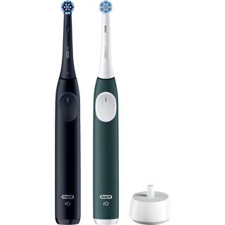 Oral-B iO2 Duo elektrisk tandbørste, Natsort & Skovgrå ➞ På lager - klar til levering og afhentning