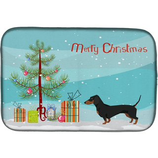 """" Caroline's Treasures CK3533DDM Dachshund Christmas Tree Dish-Drying-Mats 14 X 21 Multicolor """"