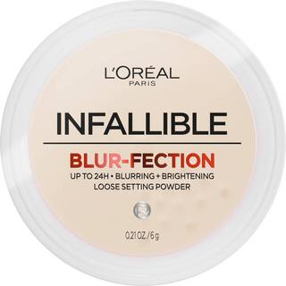 L'Oreal Paris ufejlbarlig sl?r-fektion Longwear l?s indstilling pulver sl?rende ansigtspulver med op til 24 timers slid gennemsigtigt lys 1 s?t