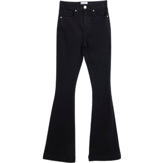 River Island River Island Black 1 Petite High Rise Tummy Hold Flare Jeans