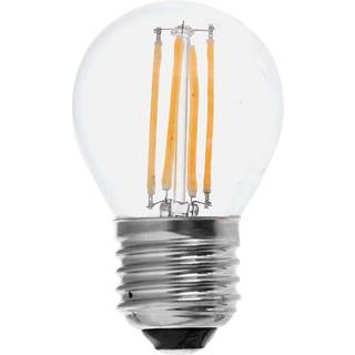V-Tac 4W LED kronepære - 3-trin dæmpbar, G45, kultråd, klart glas, E27 - Dæmpbar : Dæmpbar, Kulør : Varm