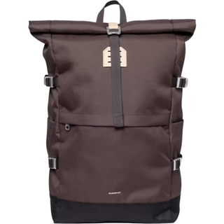 Sandqvist Icon Rolltop Backpack L - Brown with Natural Leather - One Size