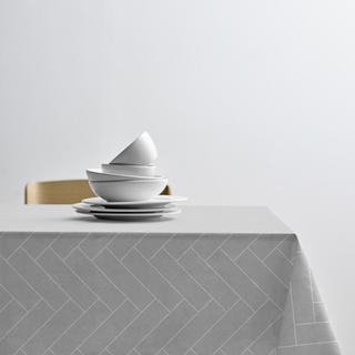 Tiles Akryldug m. antislip fra Södahl - Light Grey farve - 100% Bomuld