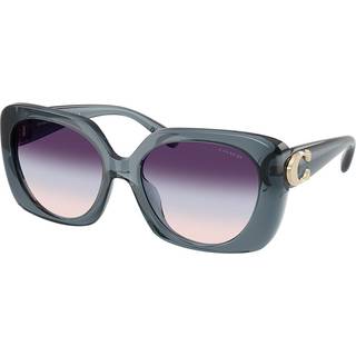 Coach HC8422U CAD33 5871U7 55 Solbriller Kvinder Blue - Pearly Denim Blue - 55mm