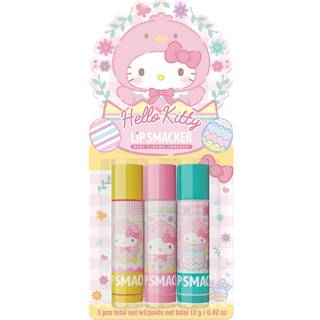 Lip Smacker Hello Kitty Lip Balm Trio Adorable Sanrio Collectible Moisturizing & nærende frugtagtig smag Mango Pop Cotton Candy Burst Bloo -Mint