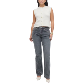 Gina Tricot-Classic boot jeans-Flare & bootcut jeans-Grå-38-Dame