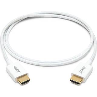 Nikabe Ultra tynd HDMI-kabel med 8K-understøttelse Hvid - 1 m