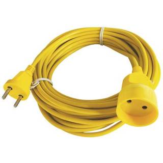 Forlængerledning uden jord, gul - 10 meter