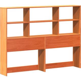 Seng Med Reol Uden Madras Massivt Træ - Gyldenbrun / 135 x 190 cm