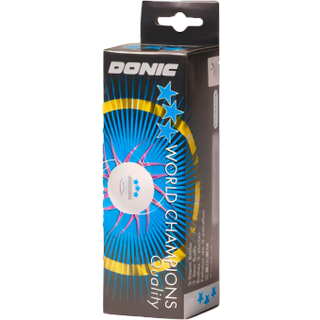Donic 40+ 3-bolde Vit White