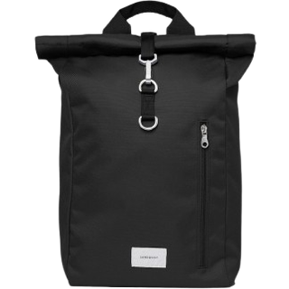 Sandqvist Ground Rolltop Backpack L - Black with Black Webbing - One Size