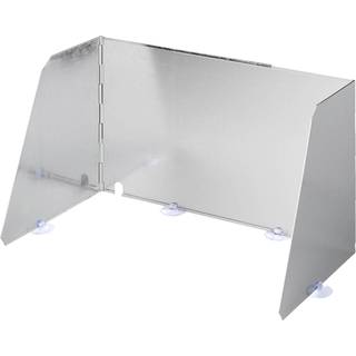 Vindskærm til gasblus 3-fag - Foldbar Stål skærm med sugekop montering - Universal 37/70x32x28 cm