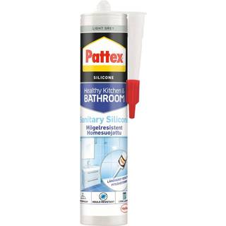 Pattex sanitetssilikone lysegrå 280 ml