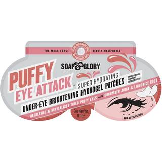 Sæbe & Glory Puffy Eye Attack Lighting Under Eye Mask - Eye Gel Pads for at reducere udseendet af mørke cirkler og øjenposer - Hydrating Puffy Ey