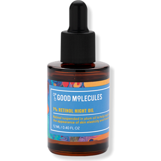 Good Molecules 1% Retinol Night Oil 12ml/0.40oz - Ansigtsolie med retinol blomme og hybenfr?olie - Anti-aldring fugtgivende hudpleje til ansigtet