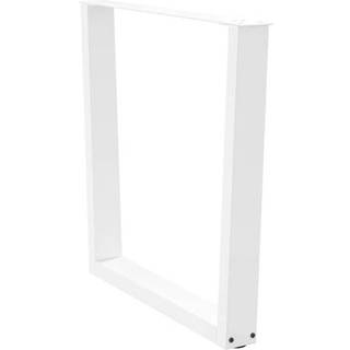Spisebordsben V-Form 50X(30-31,3) Cm Stål - Hvid / 80 x (72-73.3) cm