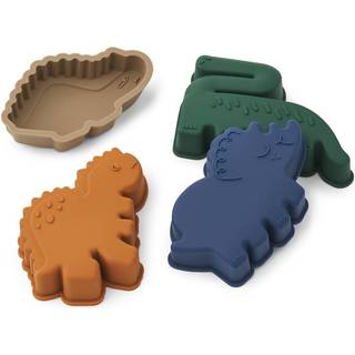 LIEWOOD Gill Dino Sandforme 4-pak, Dinosaurs/Mist