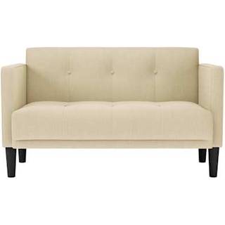 elskovssofa 111 cm stof cremefarvet