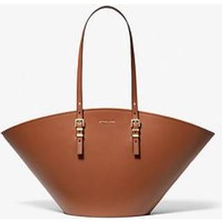 MK Isa Large Leather Tote Bag - Brown - Michael Kors - ONE SIZE