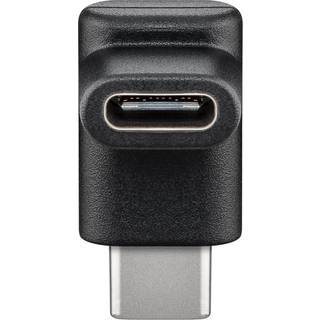 Adapter USB-C til USB-C 90°, sort