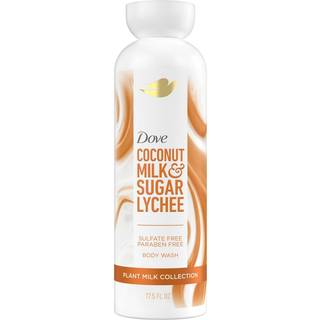 Dove Plant Milk Cleansing Body Wash Coconut & Lychee til fugturiseret hud Gentle reng?ringsmiddel Ingen sulfatrensere eller parabener 98% bionedb