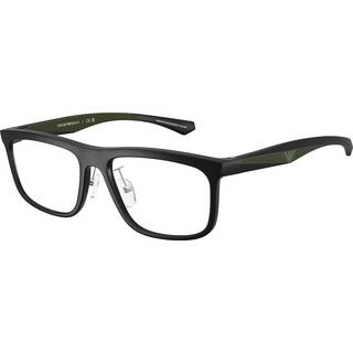Emporio Armani EA3246F Asian Fit 6188 55 Briller Mænd Grå - Matte Grey - 55mm
