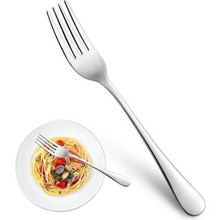 Middagsgafler S?t med 16 Top Food Grade Rustfrit st?l s?lvt?jsgafler Tabel Fork