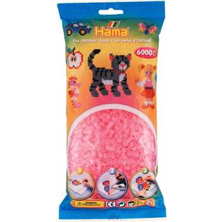 Hama Midi, perler, 6.000 stk., transparent pink (72) [Levering: 1-2 dage]