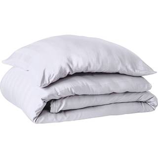 Bambus sengetøj - 140x220 cm - 100% Naturligt bambus - OlsenHome - Hvidt satinvævet dynebetræk