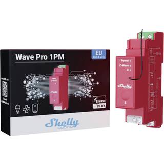 Shelly Qubino Wave Pro 1PM - Z-Wave relæ med effektmåling (230VAC)