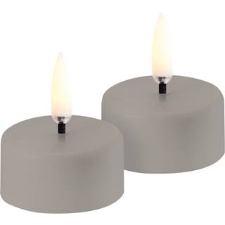 Uyuni Lighting - Genopladelig Fyrfadslys LED 2-pack 3,9x2,3 cm Sandstone Plain