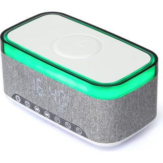 Gembird Digital alarm clock with speaker and wireless charging function - White