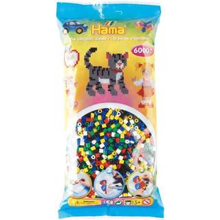 Hama Midi, perler, 6.000 stk., mix 69, 11 standardfarver [Levering: 1-2 dage]
