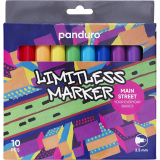Limitless Markers Main Street Set 10 – alsidige akrylpenne i klassiske basisfarver