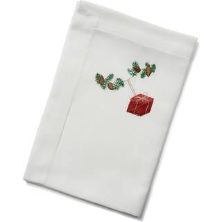 Juleserviet med rød gave