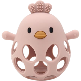 Magni Sansebold med ælling i LFGB silikone, lyserød