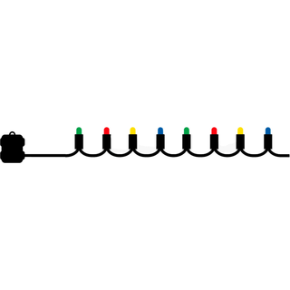 Easy-Line Batterikæde 40 LED, 3,9m, Multi farvet.