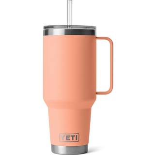 Yeti rambler 42 oz halm krus vakuum isoleret rustfrit st?l lowcountry peach