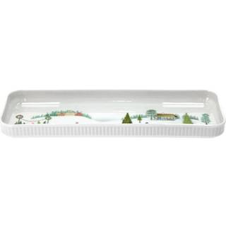 Pillivuyt Vinter Fad rektangulært 36 x 12 cm Hvid