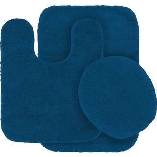 3 pc badeværelse tæppe se bademåtter t angela solid kongeblå farve anti slip bløde måtter nye