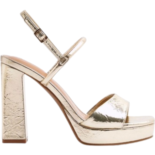 River Island River Island Gold Sling Back Platform Sandals