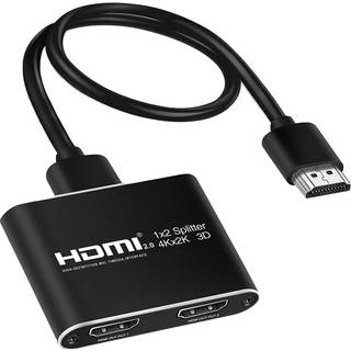 HDMI splitter 1x2 til 2 skærme 3D/4K/1080p